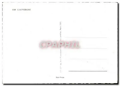 Auvergne — illustrierte Ansichtskarte — Clé des Auvergne, Paris — Rückseite