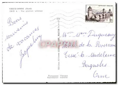 Vieux-Condé (Nord) — Vista geral aérea — Edições Aéreas Combier, MACON — Verso