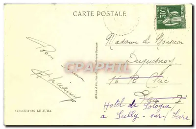 Morez — Le Viaduc Supérieur sur la Route de Morbier — Braun & Cie, Imp. Mulhouse-Dornach — Verso