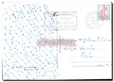 Nizza — Algemene uitzicht — Invoer van het Haven — Uitgaven Gilletta, n°87 — Achterkant