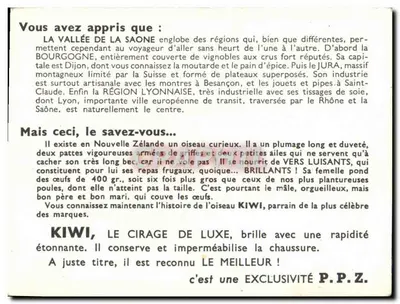 A Vale da Saône — A França — Editada por Kiwi — Verso