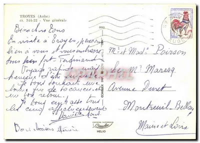 CPA Troyes Vue Generale — Verso