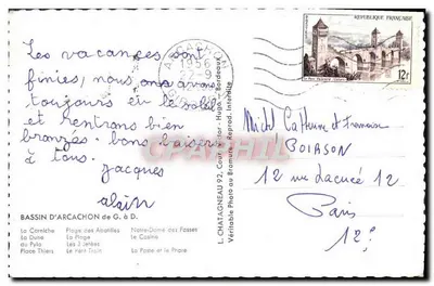 Bassins d'Arcachon — widok panoramiczny — L. Chatagneau, Corr. à Brumaire, n°92 — Rewers