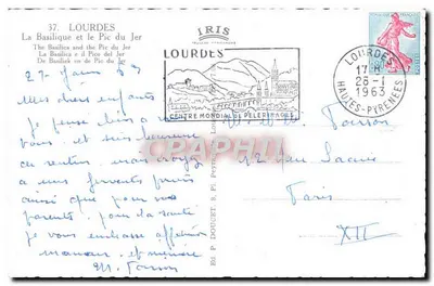 Lourdes — La Basilique et le Pic du Jer — Edlux — Rewers