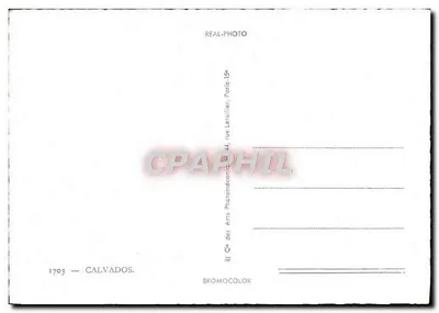 Calvados — panoramowa kartka pocztowa z mapą szczegółową — Spółka Sztuki Fotomechanicznej, Paryż — Rewers
