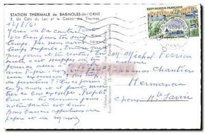 Stazione Termale di Bagnoles-de-l'Orne — Un Angolo del Lago e il Casinò delle Terme — Edizioni R. Gallois — Verso
