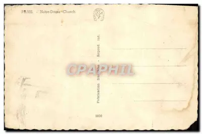 Paris - Notre-Dame — façade gothique avec rosace — éditeur G. Goy — Verso