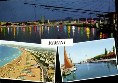 Rimini — panoramiczny widok i port — wydawca nieznany, nr serii RM 23