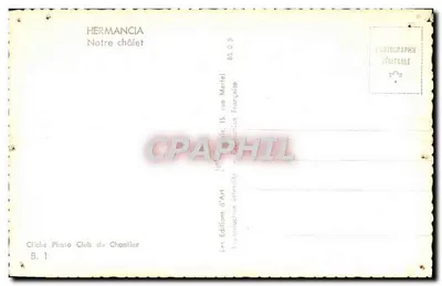 Bilhete postal moderno Hermancia Notre Chalet — Verso
