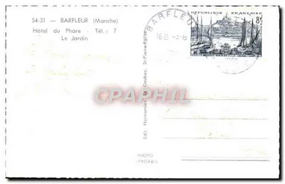 Ogród Hotele Phare — Barfleur (Manche) — Edit. Photo Véritable — Rewers