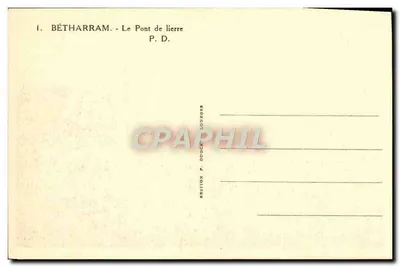 Bétharram - Most z lianami — Wydawnictwo P. Douce, Lourdes — Rewers