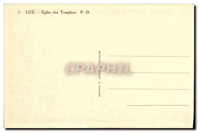 Luz - Igreja dos Templários — Edição P. Dourdes — Verso