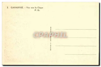 Gavarnie — Vista para o Cirque — Edição P. Doucet Lourdes — Verso