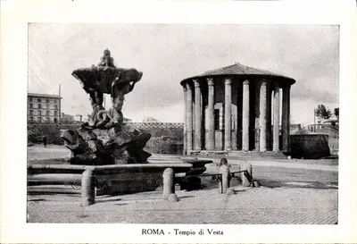 Stara pocztówka Roma Tempio Di Vesta