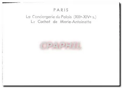 Paryż — Konciergeria Pałacu (XIII–XIV w.) — Komnata Marie-Antoinette — Rewers