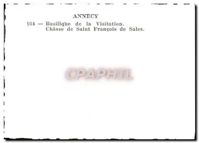 Annecey — Bazylika Wizytacji — Sarcopał Świętego Franciszka z Sales — Rewers