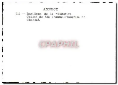 Annecy — Basílica da Visitação, Cássia de Santa Joana-Françoise de Chantal — Verso