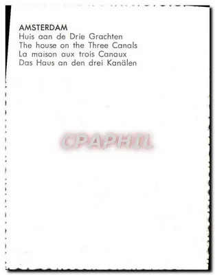 Amsterdam — Dom z trzema kanałami — Rewers