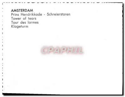 Amsterdam — Prins Hendrikkade — Wieża łez (Klageturm) — Rewers