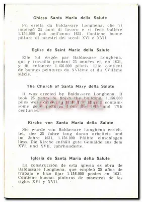 Wenecja — Bazylika Santa Maria della Salute — wydawca nieokreślony, numer seryjny nie widoczny — Rewers