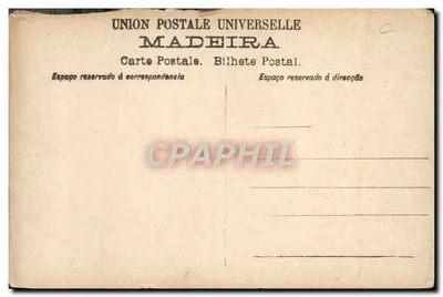 Tarjeta postal antigua Madeira casa de Campo — Reverso