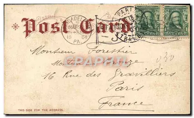 8th and Market Streets, Philadelphia, Pa. — widok miejski — wydawca nieznany, nr 43 — Rewers