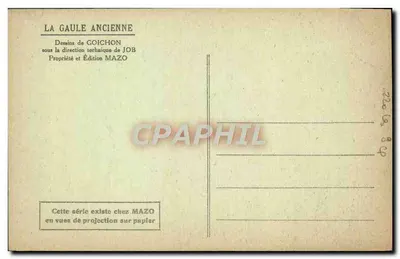 A fundação de Marselha — A Gália Antiga — Desenhos de Goichon, Edição Mazo, n°7 — Verso