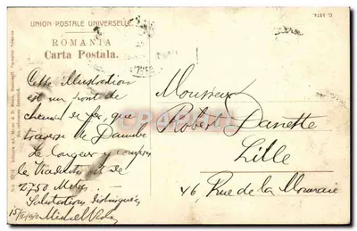 Il ponte di Cernavoda — Ponte di Cernavoda — Union Postale Universelle, Romania — Verso