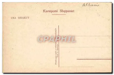 Bilhete postal antigo Ura Shiakut — Verso