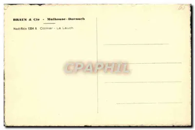 Kanal Colmar — pittoreski widok z łodzią — BRAUN & Cie - Mulhouse-Dornach — Rewers