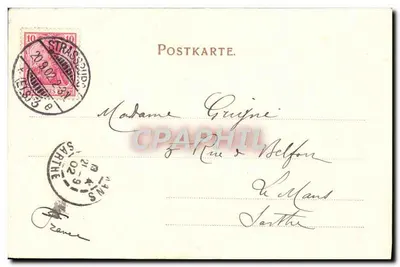 Tor katedry — Strasburg — Dr. Trenkler Co., Leipzig, nr 2119 — Rewers