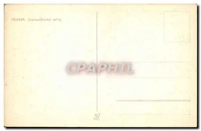Praha — Astronomiczne zegarowe zegar Starego Miasta — Rewers