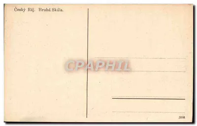 Český Ráj. Hrubá Skála — widok panoramiczny z zamku na skałach — n° 2058 — Rewers