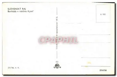 Spadzista w dolinie Kysel' — Słowenia — wydawnictwo Slovenský raj, nr 134/49 — Rewers
