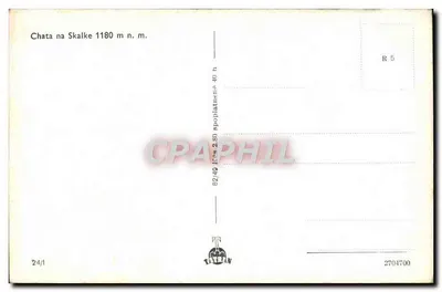 Chata na Skalke 1180 m n. m. — casa de montanha — editor TILIN, n° 24/1 — Verso