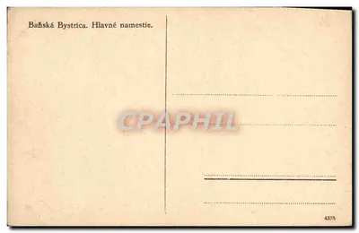 Bašká Bystrica — Hlavné námestie — n°4376 — Verso