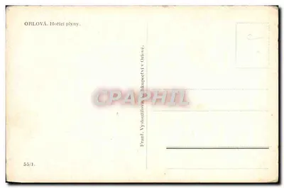 ORLOVÁ. Palące gazy. — Wizualizacja ulicy z handlowymi fasadami — wydawca A.SCHAL, nr 55/1 — Rewers