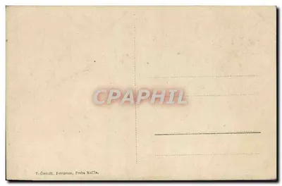 Radhošt - Cyrillka — widok panoramiczny z kioskiem i budynkami w tle — R.P. wydawca — Rewers