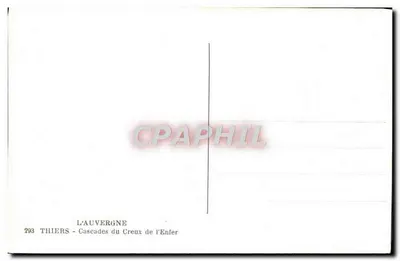 Thiers — Wodospady Creux de l'Enfer — L'Auvergne, nr 293 — Rewers