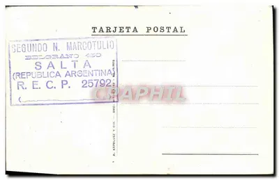 CARTE MAXIMUMU Bernardino Rivadavia Presidente De Las Provincias Unidas Del Rio De La Plata — Verso