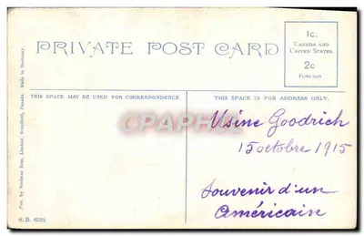 Biblioteca pública, Windsor, Canadá — editor Steadman Bros. Ltd., n° S.B. 6592 — Verso