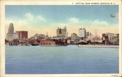 Skyline do porto, Buffalo, N.Y. — série 7, editor 2A-H154