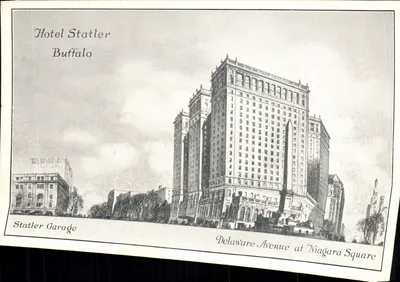 Hotel Statler Buffalo — Delaware Avenue at Niagara Square — Statler Garage — editor não visível