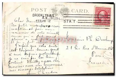 Break Neck Mountain, Rio Hudson, N.Y. — vista panorâmica — Publicado pela Valentine & Sons Publishing Co. — Verso