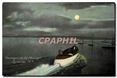 Lago Ohondago sob a Lua — Syracuse N.Y. — W.M. Jubb Co., Inc.
