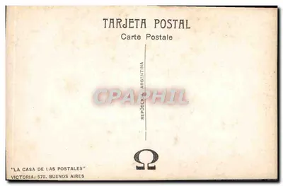 Stara pocztówka Rivadavia — Rewers