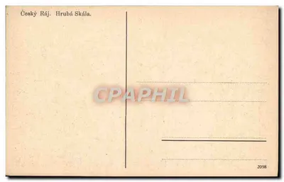 Český Ráj. Hrubá Skála — widok panoramiczny z zamek i skały — 2058 — Rewers