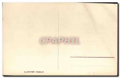 Zamek Křivoklát — widok panoramiczny — G.J.P. nr 608 — Rewers
