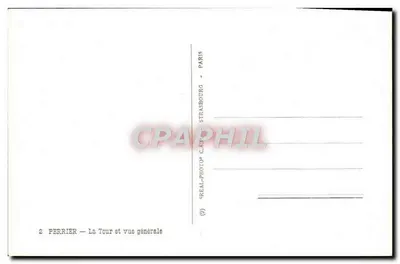 Cap — Vista geral e a Torre — editor PERRIER, Paris — Verso