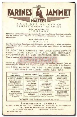 As Velhas Províncias da França — O Bourbonnais — Editado pelas Farinas Jammet — Verso